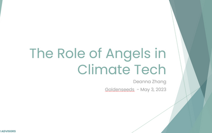 Creative Angel Investing in Climate Tech